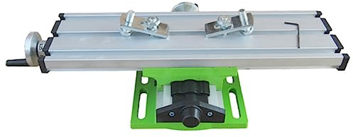 jojofuny Taladro Eléctrico, Mesa de Trabajo de Fresado Ajustable de Aleación de Aluminio, Abrazaderas Incluidas, Compatible con Taladro de Columna de 310x90 Mm, para Taller