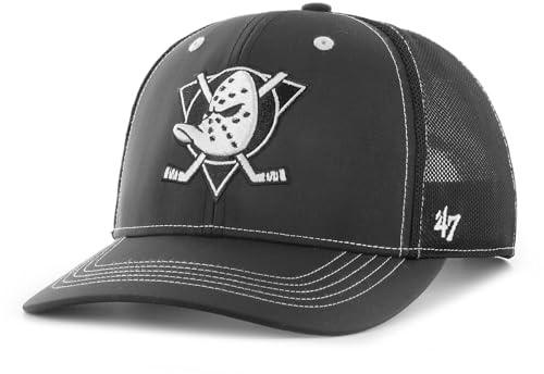47 Anaheim Ducks märke X-Ray svart NHL truckerkeps, Svart, en storlek