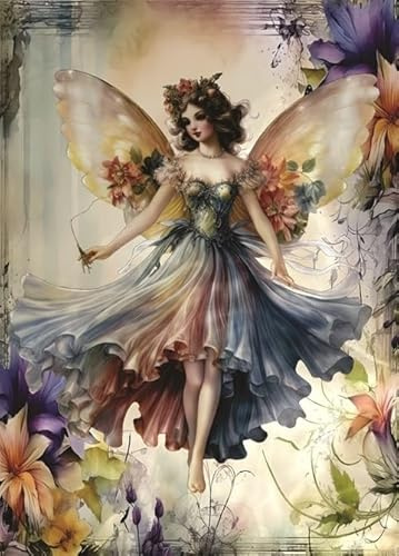 Reispapier Vintage Feen, 29 x 40 cm (1 Stück) – für Decoupage von Möbelplakaten CRAFT KREATIVELY