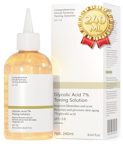 Glycolic Acid Toner: 240ml Glycolic Acid for Blemishes Poren Verkleinern Hydrates Reduces Skin Blemishes for Combination Oily Skin