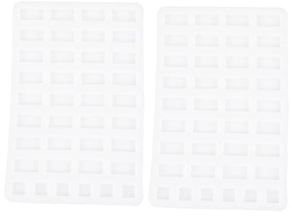 DIYEAH 2pcs Silicone Mold for Brick Making Two Shapes and Multi-Hole Design, Easy to Operate and Reusable Miniature Brick Mold for Sand Table Landscape and DIY Crafting
