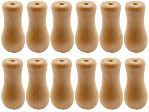 Garneck Wooden Blind Cord Knobs 12 pack Window Blind Pull Cord Ends Replacement for Roller Shades Accessories for Easy Diy Installation in Living Room and Bedroom