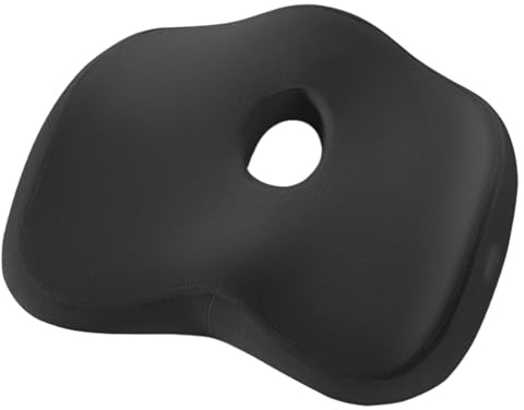Gitekain Memory Foam Orthopedic Seat Cushion, Thick Ergonomic Support Pad, Pressure Relief for Hip & Coccyx, 34x24x5cm, Ideal for Office Chair, Car, Wheelchair, Travel