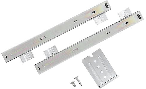 HOMSFOU Supporto Per Tastiera in Acciaio Robusto Cuscinetti Sfera Per Vassoio Del Computer Guida Per Multifunzionale Per Ufficio e Mobili