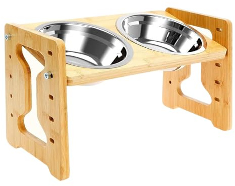 Erhöhter Hundenapf, Höhenverstellbar Futternapf Futterstation Eingedickte Edelstahlschalen, Rutschfester Hundenapf,Hundenapf Erhöht Mit Ständer, Für Kleine Mittlere Große Hunde