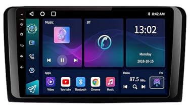 9 Inch Car Stereo Radio for Mercedes Benz M Class W164 GL Class X164 ML Android 13 Car Multimedia Player with WIFI FM RDS Radio GPS SWC Rear View Camera Bluetooth DVR Cooling fan(6+128G)