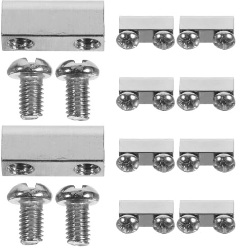 FUOYLOO Clip para Cable de Acero Inoxidable Doble, 10 Unidades Soporte Seguro para Cables Trenzados en Aplicaciones de Iluminación y Señalización