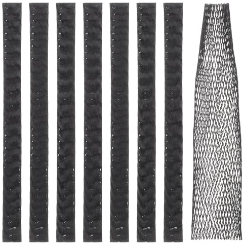 VILLCASE 100 Pezzi Copertura in Rete per Fiori Neri in Plastica Design Pratico e Strato Protettivo per Crisantemi e Fiori per d'inverno