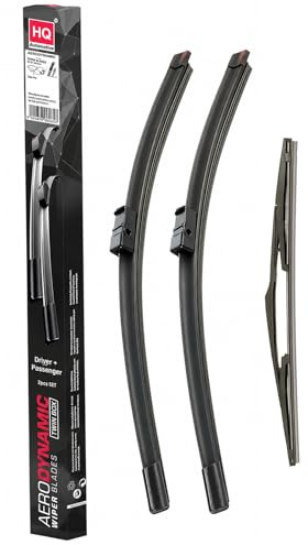 HQ Automotive Wiper Blades for Ford Focus Mk2 (2006-2010) Front Rear Kit, Ad71-622|Hq14B