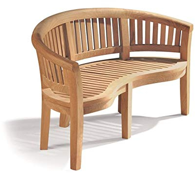 Bananenbank Avellino Teak Massivholz Breite 150 cm + 50,- €