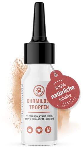 Lolo & Max Ohrmilbentropfen – Ohrmilben Tropfen Mittel für Hunde, Katzen, Nagetiere, Haustiere 40ml - Sanftes Pflegemittel Bei Ohrmilben – Ohrentropfen Milben