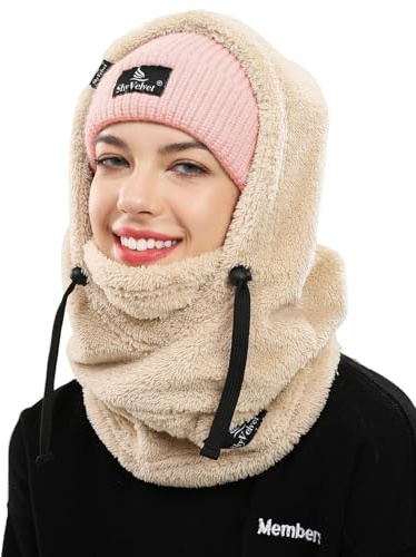 Shy Velvet Cagoule Polaire Coupe-Vent Respirant Balaclava Hiver Thermique Masque pour Ski Vélo Moto Running Snowboard Chaude Cache Cou pour Homme Femme sous/sur Casque
