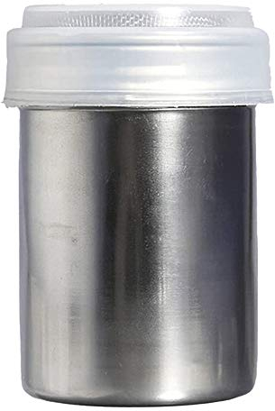 Omenluck 1 Pack Stainless Steel Seasoning Bottle Powder Sprinkler Perfect for Salt Sugar Spice Cocoa for Kitchen Restaurant