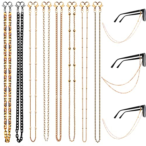 8 Stück Brillenketten 70cm Sonnenbrillenkette Lesebrillen Brillenband für Frauen