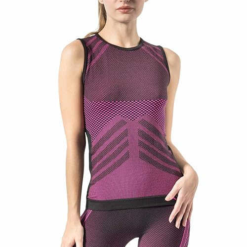 Risalti Debardeur Femme Thermique sans Manches Energy - sous Vêtement Thermique Femme élastiques et Respirants, Haut Thermique Femme, Débardeur Femme sans Couture - Made in Italy