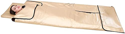 Portable Tourmaline Stone Far Infrared Therapy Sauna Blanket Negative Ion Sauna Blanket 3 Zones, Spa Heated Sweat Steaming Blanket
