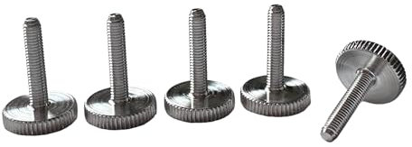 PrecisionGeek® M3 Aluminium Rändelschrauben DIN 653 – natur & schwarz eloxiert – Flachkopf ohne Schulter – Länge 10–15 mm – Set mit 5 Stück (Natur M3×15 mm 5 Stück)