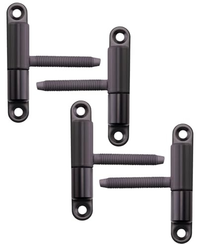 SOTECH 4 Stück Türbänder Einbohrband 15 x 83 mm mit Zapfen M8 x 47 mm | Renovierband Anschraubband Scharnier für Innentüren zum Anschrauben Einbohren Stahl schwarz