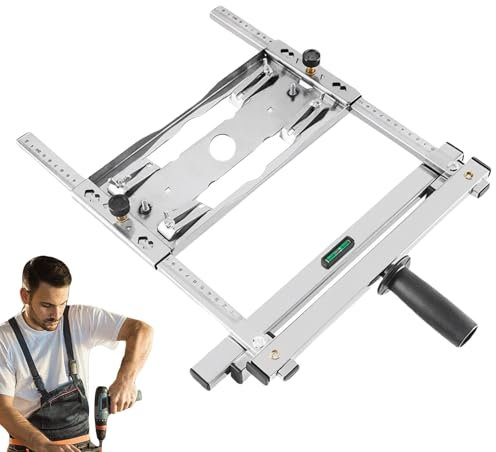 Guide de bord de la machine à découper, guide de scie circulaire réglable de 12,6 pouces avec niveau, accessoires de scie circulaire en acier inoxydable, guide de scie circulaire