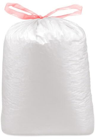 VEPATIM 40 Müllsäcke mit Zugband 120 Liter 70 x 100 cm ECONOMY LDPE weiß