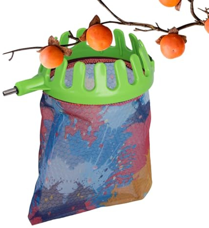Cesta recogedora de frutas, recogedor de frutas, herramienta de recolección de naranjas alta con bolsa de nano-malla | Herramienta auxiliar para recolección de frutas, recogedor de árboles portátil