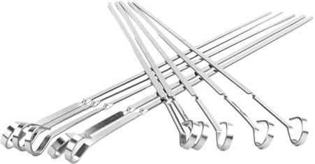 YARNOW Brochetas Planas Gruesas De Acero Inoxidable Ideales Para Barbacoa y Picnic