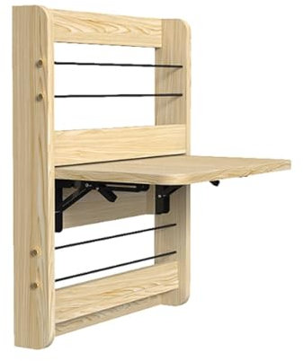Schwebender Wand-Klapptisch für Waschküche, platzsparend, Holz-Wandschreibtisch mit schmalem, langem Design, zusammenklappbar für einfache Lagerung