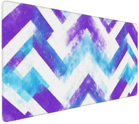 Tapis de Souris 80x40 cm Grand Tapis Souris XXL, Violet Cyan Tapis de Souris Bureau Gamer, à Bords Cousus, Base en Caoutchouc Antidérapante, sous Main pour Clavier et Souris, Decoration Maison E-1143