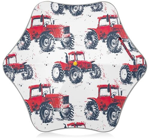 Joitme Red Traktor Kinder Mädchen Regenschirme Kinder Regenschirm Mädchen Regenschirm Regenschirm für Mädchen 4-6
