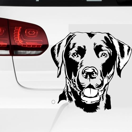 Rakelfix Labrador Retriever Lab Aufkleber Sticker Hunde Hunde Dog Personalisierbar Name,Text,Größe Wunschtext Auto Autoaufkleber Wandtattoo
