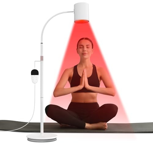 Trayvespace Floor Red Light, Red Lamp with 5 Brightness and 3 Timer, 3 Modes Lamp for Home (660nm & 850nm & 940nm)