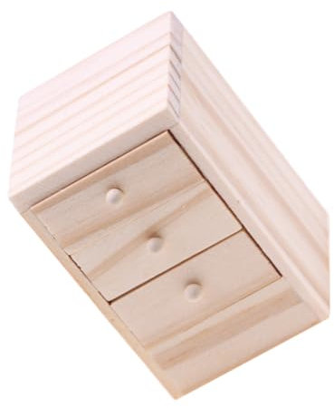 JOINPAYA Miniatur Nachttisch Aus Holz Für Puppenhaus Realistisches Design Mit Schublade Für Puppen Und Schlafzimmer-Dekoration Hochwertige Miniature Möbel Accessoires