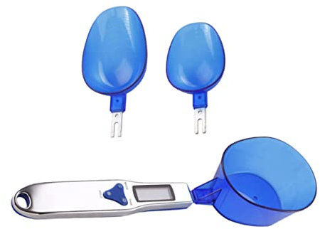 COLLBATH 300g Cuchara De Medición De Peso Digital Para Cocina Báscula De Cocina Precisa Azul Pantalla Lcd Para Hornear y Ingredientes
