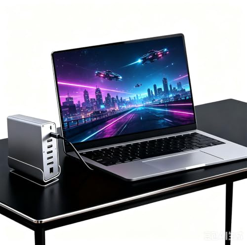 Docking Station for Dell Alienware m18 R2 R1 area-51 18 inch Gaming Laptop,15-in-1 USB C with 360 ° Rotating Base, 2 * 4K HDMI and 1*DP, 10Gbps USB Port Transfer, RJ45, Audio, SD/TF