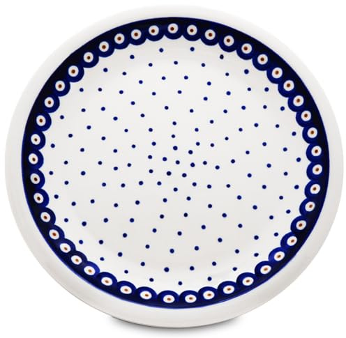 Bunzlauer keramik Teller – flacher Essteller Speiseteller Ø 24 cm – spülmaschinenfest, robust & langlebig (Dekor 28)