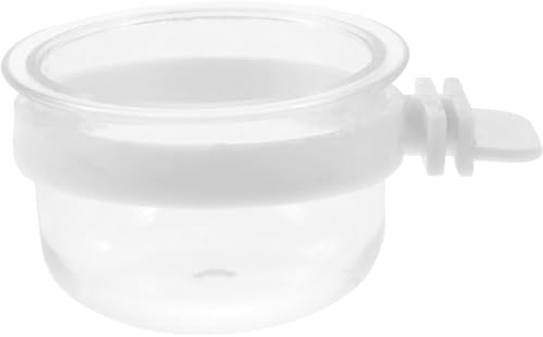 Homoyoyo Mangeoire pour Perroquet Plastique Transparent Bol Alimentation Suspendu Distributeur Eau et Nourriture Pratique pour Cage Oiseau Accessoire Stable et Facile à Réutilisable