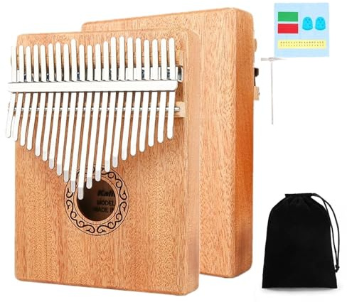 Anfänger-Kalimba Chromatische Kalimba 34 42 Tasten C Note Tragbare Musiktastatur Professionelles Musikinstrument(21 Keys Vine)