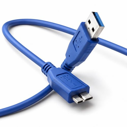 NEW LEADER Hard Drive Cable 30CM, USB 3.0 Type A to Micro USB B Cable, 5Gbps High Speed Data Transfer Cables, External Hard Drive Lead Compatible with Western, Seagate Expansion, WD, S5 Note 3