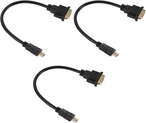 DOITOOL Cavo Convertitore Video Interfaccia Multimediale Maschio a Dvi Femmina 3 Pezzi Adattatore Dvi Bidirezionale Alta Definizione Schermatura Anti-Rumore Plug-And-Play per PC