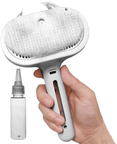 Cat Brush With Steam - Pet Grooming Brush | Steam Hair Remover For Cats | Dog Grooming Brushes,Self Cleaning Cat Spray Comb With Water Tank For Removing Loose | Tank Steamer Shower Home Bath