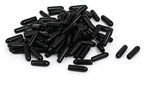 sourcing map 100 Stk 1,8 mm Innen-Durchmesser Gummi Schlauch Sechskantschraube Gewindeschutz Abdeckung Schwarz DE de