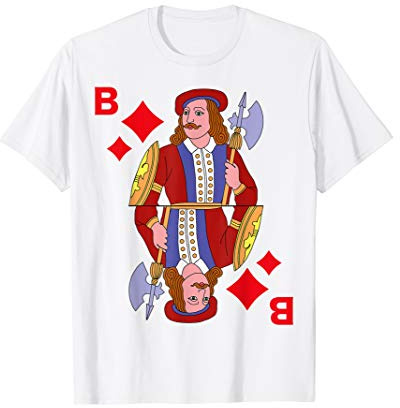 Spielkarte Bube Karo Karte Kostüm Fasching Gruppen T-Shirt