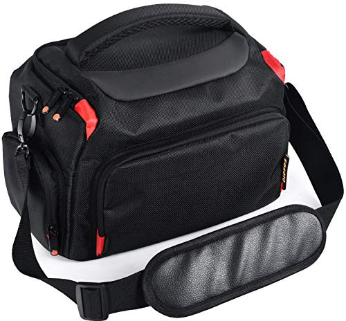 FOSOTO Waterproof DSLR Camera Case Bag Large Capacity Compatible for Nikon D3500 D3400 D5600 D7500 D850, Canon EOS 2000D 4000D 80D 750D 7D Mark II Shockproof Camera Carry Bags Cases