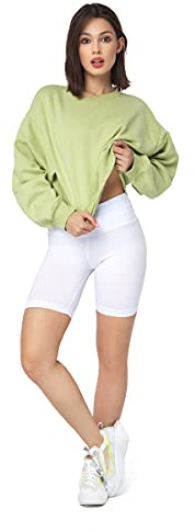 SOFTSAIL Leggings for Women Biker Shorts Cotton High Waist Tummy Control Slimming Breathable Elastic Ladies Stretching Gym Workout Yoga Pants