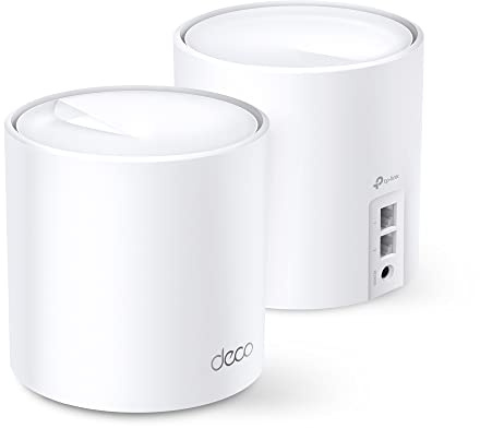 TP-Link Wi-Fi 6 AX3000 Mesh Router System | 2- Mesh Routers | Deco W6000(2-Pack) | 5,000 sq. ft. of WiFi Coverage (Renewed)