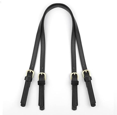 2 Stücke PU Leder Taschengriff Taschenriemen, Ersatz Taschenbügel Taschenhenkel Lederriemen für Taschen Tasche Gürtel Ersatz Griff DIY Ersatz Tote Taschengriffe für Einkaufstasche Handtasche,Schwarz