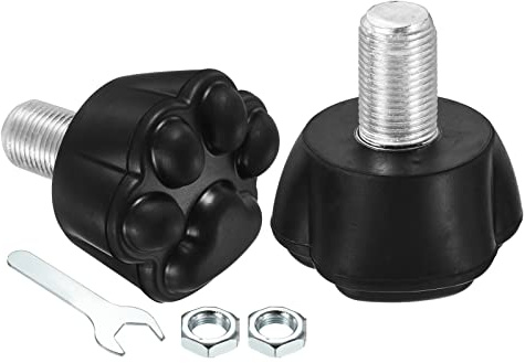 PATIKIL Roller Skate Toe Stops with 0.6'' Bolts, 1 Pair 82A Rubber Brake Stoppers Block Cat Claw for Roller Skate Accessories Replacement, Black