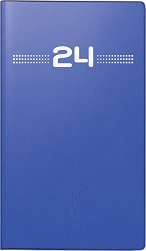 rido/idé Monatskalender Modell Miniplaner d 15 2024 2 Seiten = 1 Monat Blattgröße 8,7 x 15,3 cm blau