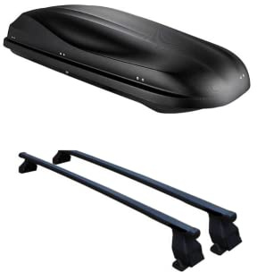 Portapacchi Auto Tetto 460 litri Nero - Barre Portatutto Resistenti Da Viaggio - Box Tetto Auto Ideale per Ogni Viaggio e Spostamento - compatibile con ogni modello - facile da installare e sicuro