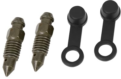 A ABSOPRO Entlüftungsschraube mit Kappe M8x1.25mm für Motorrad-Bremszylinder (Set aus 2 Stück)